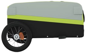 Reboque para bicicleta 30 kg ferro preto e verde