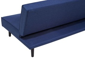 Sofá-cama de 3 lugares em tecido azul escuro VISBY Beliani