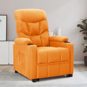 vidaXL Poltrona reclinável tecido amarelo