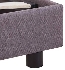 Estrutura para cama sem colchão Taupe Tecido 135x190 cm