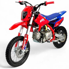 MOTO Crianças MINICROSS Gasolina semi-automático 110CC Thunder 14"/12" arranque elétrico e pedal Vermelha