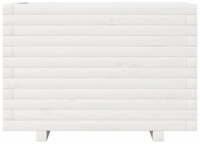 Vaso/floreira de jardim 70x40x49,5 cm pinho maciço branco