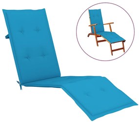 Almofadão para cadeira de terraço (75+105)x50x4 cm azul