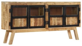 Aparador 160x30x76 cm madeira mangueira maciça castanho/preto