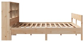 Cama com estante sem colchão 200x200 cm pinho maciço