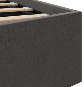 Cama hidráulica arrumação 90x200cm tecido cinza-escuro