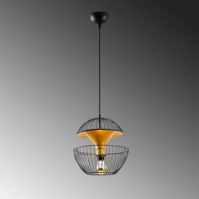 Candeeiro Telmander – Preto/Dourado – 30 x 30 x 45-135 cm