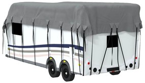 Caravan capa de telhado 800x300 cm tecido não tecido cinzento