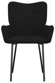 Cadeiras de jantar 2 pcs veludo preto