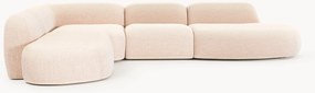 Sofá de canto modular XL em bouclé com chaise longues Wolke