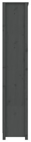 Estante 80x35x183 cm madeira de pinho maciça cinza