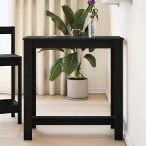 Mesa de Bar vidaXL Preta em Carvalho 102x50x103,5 cm em Madeira de Engenharia