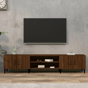 vidaXL Móvel de TV 180x31,5x40 cm derivados madeira carvalho castanho