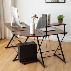 Mesa de cabeceira Morden de madeira com 2 gavetas de vime e rattan - preta