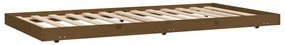 Estrutura de cama 80x200cm madeira de pinho maciça castanho mel