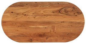 vidaXL Tampo de mesa oval 100x50x2,5 cm madeira de acácia maciça