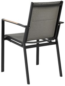 Conjunto de 6 cadeiras de jardim pretas BUSSETO Beliani