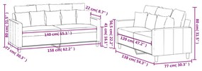 2 pcs conjunto de sofás com almofadões veludo rosa