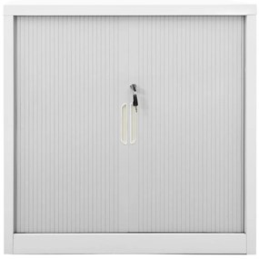 Armário com porta deslizante aço 90x40x90 cm cinzento