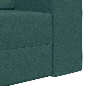 Sofá Cama de Chão 2 em 1 Verde Escuro 245x150x60.5 cm