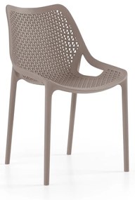Cadeira Oxy s/ Braço Turtle Dove - conjunto com 4 unidades