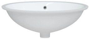 Lavatório casa de banho oval 56x41x20 cm cerâmica branco