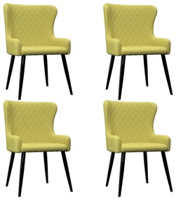 vidaXL Cadeiras de jantar 4 pcs tecido verde