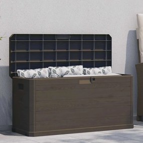 vidaXL Caixa de arrumação para jardim 280 L castanho