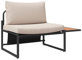 Conjunto de Sofá de Jardim de 3 Peças com Almofadas Taupe