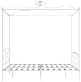 Estrutura de cama dossel 160x200 cm metal branco