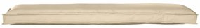 almofadas para pallet para banco 2 pcs Bege 150x40x8 cm tecido Oxford