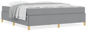 Cama Box Outros Cinza claro e Branco 180 x 200 cm tecido
