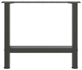 Pés para mesa de centro antracite 2 peças 50x(42-43) cm aço