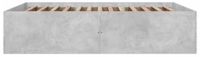 Estrutura de cama 150x200 cm derivados de madeira cinza cimento
