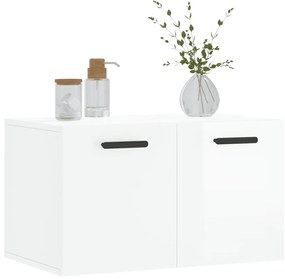 Armário parede 60x36,5x35 cm derivados madeira branco brilhante