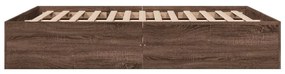 Estrutura de cama 150x200cm derivados madeira carvalho castanho