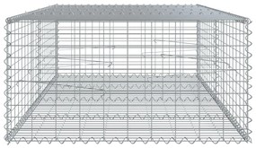 Cesto gabião com cobertura 200x100x50 cm ferro galvanizado