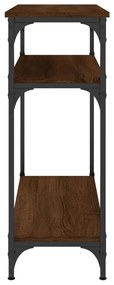 Mesa consola 75x29x75 cm derivados madeira carvalho castanho