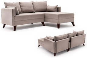 Sofá-Cama de Canto Bella – Creme – 205 x 85 x 140 cm