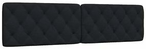 vidaXL Almofadão de cabeceira 200 cm tecido preto