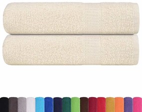 Toalhas de banho 2pcs 70x140 cm 360 gsm 100% algodão creme