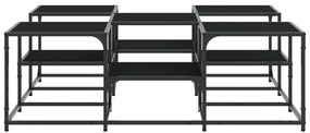 Mesa de centro 121x121x40 cm derivados de madeira preto