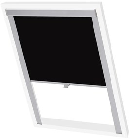 vidaXL Persiana de enrolar opaca preto MK04