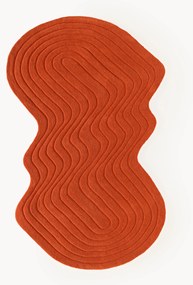 Tapete de lã artesanal com forma orgânica Aliza