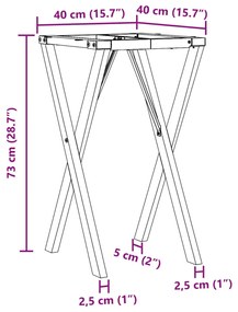 Pernas para mesa de jantar estrutura em X aço