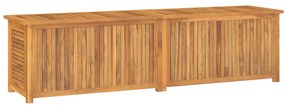 Caixa de arrumação para jardim com saco 200x50x55cm teca maciça
