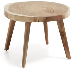 Kave Home - Mesa de apoio Wellcres de madeira maciça de mungur Ø 65 cm