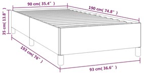 Estrutura de Cama Salu em Couro Artificial Castanho - 90x190 cm - Desi