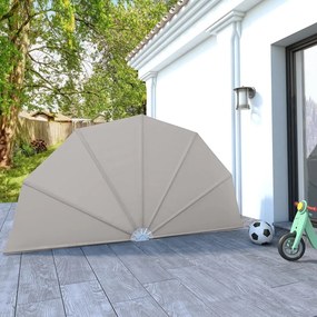 Toldo lateral dobrável para terraço 160 cm creme