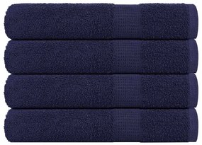 Toalhas 4 pcs 100x200 cm 360 gsm 100% algodão azul marinho